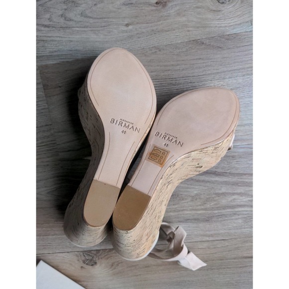 Sandal Alexandre Birman Beige size 41 EU in Suede - 33431888 Alexandre Birman Clarita Platform Wedge 120 Womens 10 IT 41 Nude Taupe